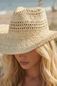 Basket Weave Straw Cowboy Hat