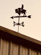 Bufallo Rider Weathervane - J. Dub's Metalworks