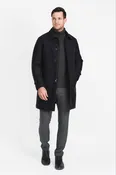 Cashmere Wool ¾ Length, Black