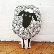 Counting Sheep Throw Pillow — Drumming Beetle