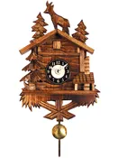 0137QP Quartz Carved Goat with Sound Miniature Clock