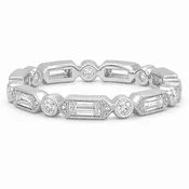Baguette Round Eternity Wedding Ring