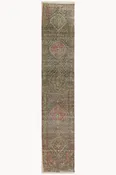 District Loom 1930s Vintage Persian Heriz Karaja Runner Rug 2'10" x 14'8"