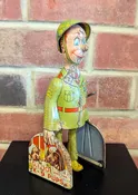 1940s GI Joe & K-9 Pups Wind Up Toy Tin Litho