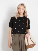 Heart Short Sleeve Knit