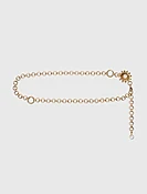 Chain belt with flowers