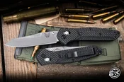 Benchmade Osborne AXIS Lock Folding Knife Carbon Fiber 3.4" S90V Stonewash 940-1