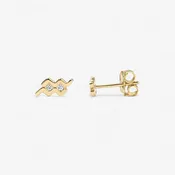 Aquarius Zodiac Stud Earring