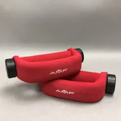 Vintage AMF Heavy Hands Aerobic Red Dumbbell 1 lb Weight Set of 2 (6")