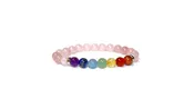 7 Chakra Rose Quartz Bracelet