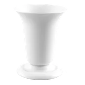 Trumpet Urn 9" Dia x 11"H - White