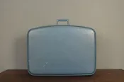 Mid Century Blue Suitcase