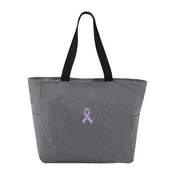 Cancer Awareness Ribbon Zippered Tote Bag - ChooseHope