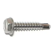 #10 X 1" Hex Head Self-drilling Sheet Metal Screws Stainless Steel 18-8 - 50 Count