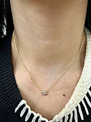 0.50 ct Classic Emerald-Cut Diamond Necklace – 14k Yellow Gold — Hakimi Gem