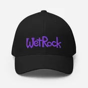 Embroidered Twill Cap. Purple “WetRock” Logo. Structured (stiff front to hold it’s shape)
