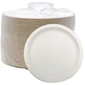Aspen Ultra Coated Paper Plate-White-10 1/16"