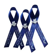 Custom Memorial Ribbon Pins – Personalized Funeral & Awareness Remembrance Pins