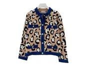 Denim Leopard Chanel Trim Sweater - Trendy & Comfortable — Talk of The Walk
