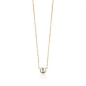Comet Solitaire Necklace in 18K Yellow Gold & Diamond