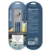 BelleAqua® 3pc Cats Tongue Pro Watercolor Set | Short Handle | BA-2704S
