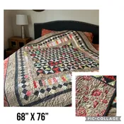 Medallion Quilt - Oversize Throw - 68" x 77"