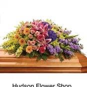Garden of Sweet Memories Casket Spray by Hudson Flower Shop