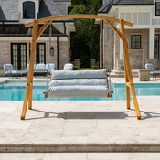 Bella Dura Festoon Mist Cumaru Cushioned Double Swing