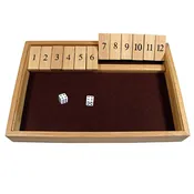 12 Number Shut the Box Board Game