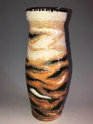 Handmade Pottery Tiger Vase