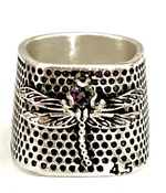 Dragonfly Tailor's Thimble with Gemstone