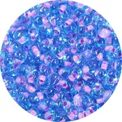 3.4mm  Miyuki Drops Orchid Lined Aqua Blue 397J
