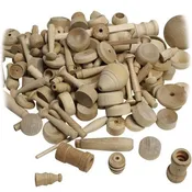 5 Pound Box of Unfinished Wood Bits