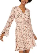 Animal Print Surplice Dress