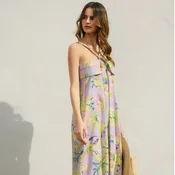 Bette Floral Bloom Halter Dress