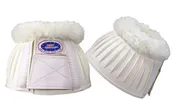 Derby Originals No Turn Rubber Horse Bell Boots with Double Fleece Trim, Double Lock Fastening System, Overreach Protection, Pair