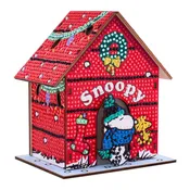 Diamond Art Club – Gem House: The Peanuts Holiday 3D Snoopy Diamond Painting Model (Round Drill, 5.4" x 4.9" x 3")
