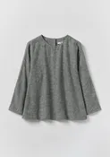 A Line Linen Cotton Top | Soft Charcoal