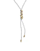 Collier de perles aux finitions argentée et dorée
