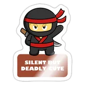Silent But Deadly Cute Meep Vinyl Sticker