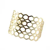 Honey Geo Cuff in Gold