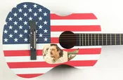 Morgan Wallen Guitar with Signed Custom Insert Pickguard - JSA