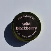 Wild Blackberry Soy Candle - 4 oz Gold Tin & Wood Wick