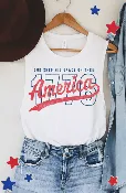 1776 America Tank Top - White