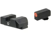 AmeriGlo GL5201 i-Dot Sight Set for Glock Green Tritium Orange Outline Front Sight-Green Tritium Rear Sight