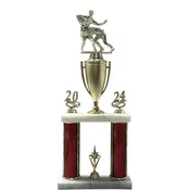 2 Post Trophy with Classic Cup Riser