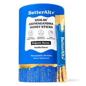 BetterAlt KSM-66 Ashwagandha Honey Sticks for Relaxation & Focus (Vanilla)