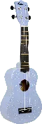 Amahi Moonbeam Blue Glitter Ukulele, Soprano (Gloss Finish)