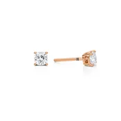0.75 Carat Total Weight Cushion Lab Grown Diamond Stud Earrings (E-F VS1)