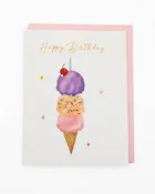 'Cherry on Top' Ice Cream Birthday Greeting Card